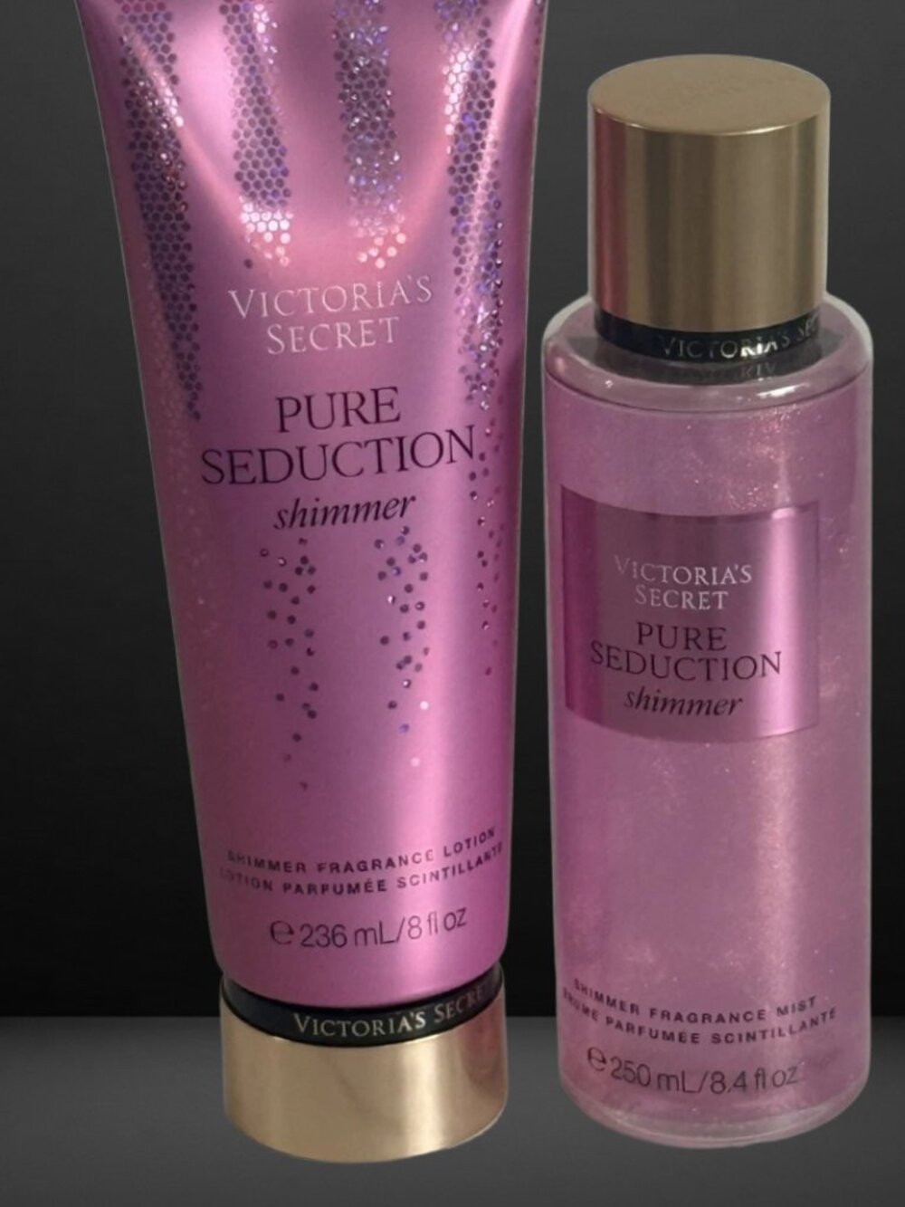 Victoria's Secret Pure Seduction Shimmer Mist & Lotion 2 Pc Set NWT